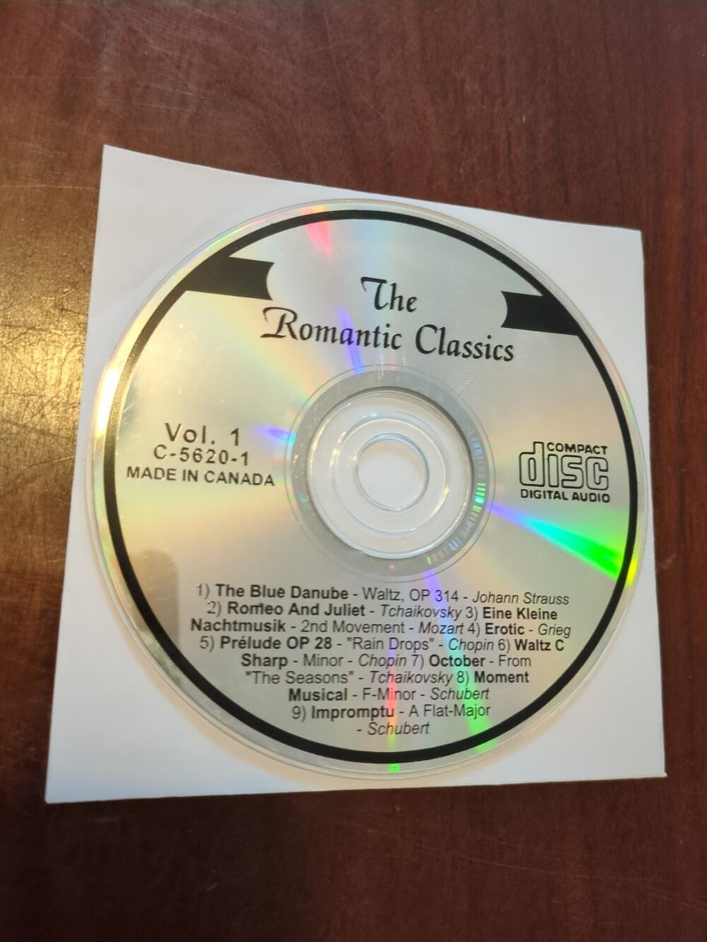 The Romantic Classics Vol 1 (CD) Canada disc only